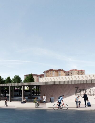 Vista exterior Zamora estación de autobuses
